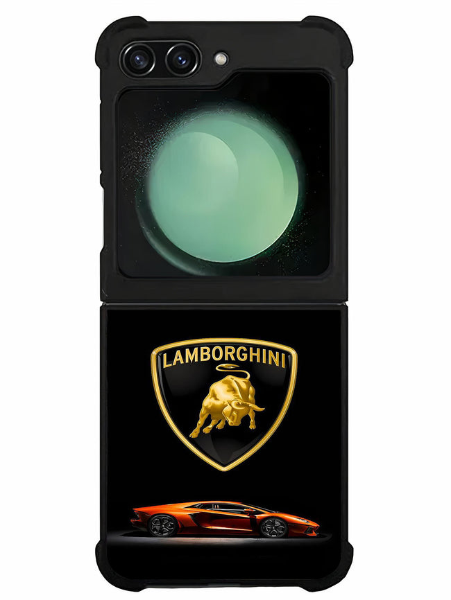 lamborghini car auto orange logo Samsung Galaxy Z Flip 5 | Samsung Galaxy Z Flip 6 Case