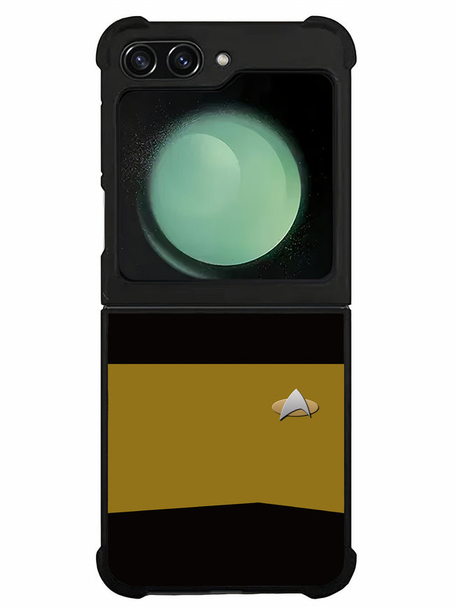 star trek tng uniform yellow 1 Samsung Galaxy Z Flip 5 | Samsung Galaxy Z Flip 6 Case