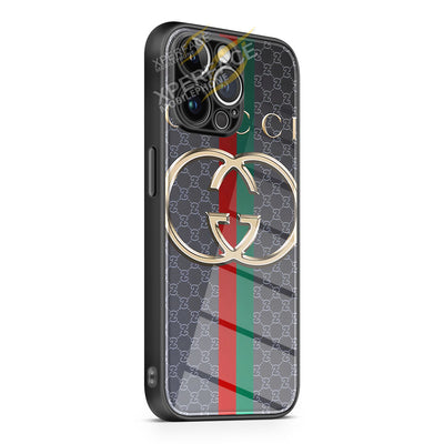 Gucci Guilty Gold Logo iPhone 15 | iPhone 15 Plus | iPhone 15 Pro | iPhone 15 Pro Max Glass Case cover