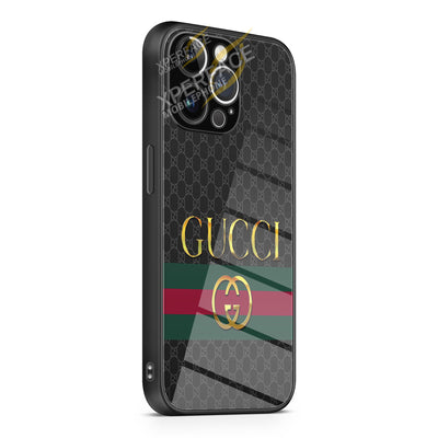 gucci gold pattern iPhone 15 | iPhone 15 Plus | iPhone 15 Pro | iPhone 15 Pro Max Glass Case cover