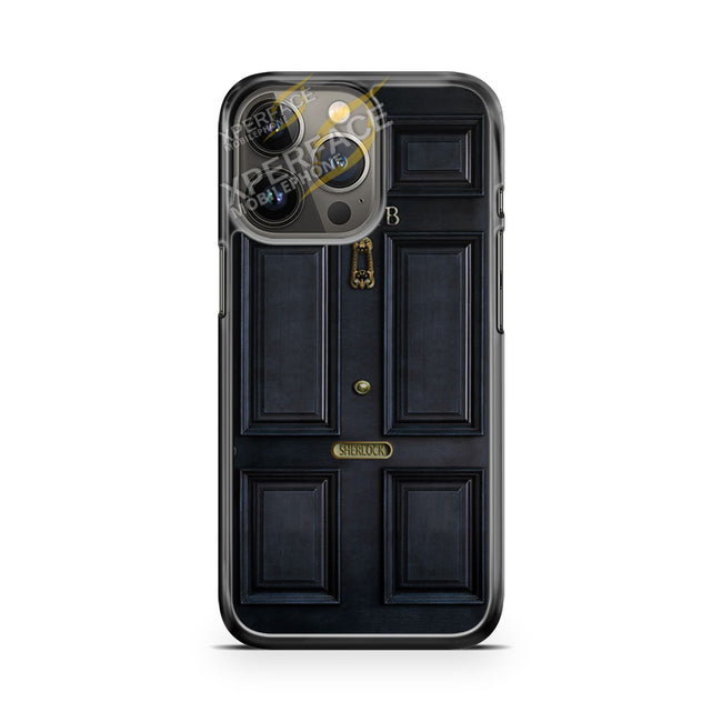 221B SHERLOCK BLACK DOOR iPhone 14 Pro max case