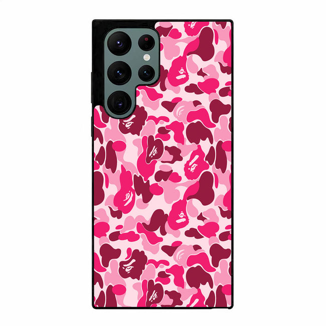 bape camo pink Samsung Galaxy S23 Ultra | Samsung Galaxy S24 Ultra case cover