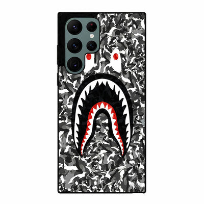 bape shark black army pattern Samsung Galaxy S23 Ultra | Samsung Galaxy S24 Ultra case cover