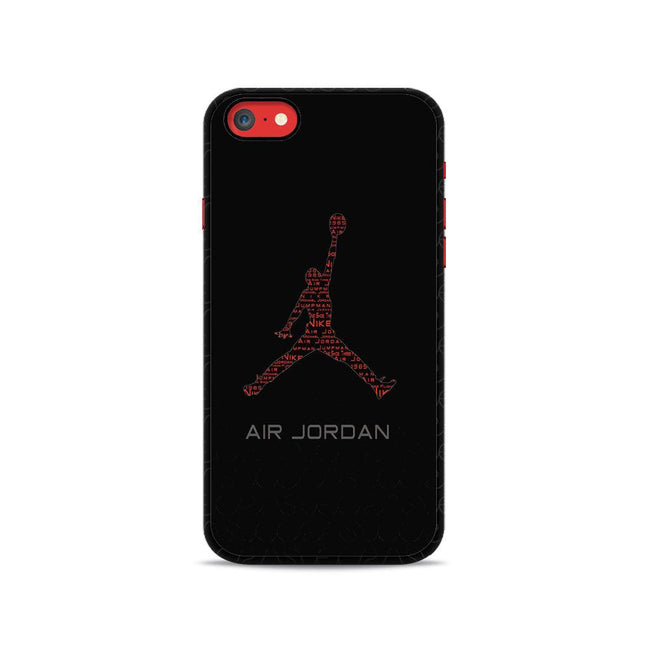Air Jordan Black Red iPhone SE 2020 2D Case - XPERFACE