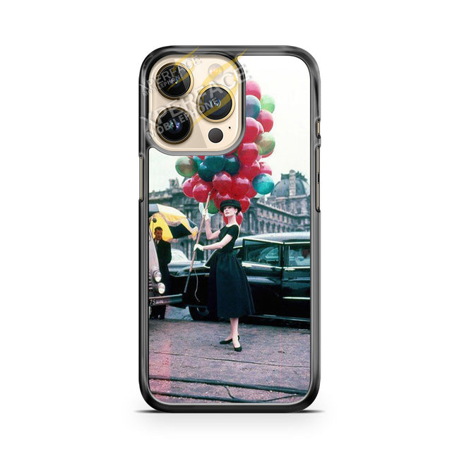 audrey hepburn balloons iPhone 14 Pro Case Cover