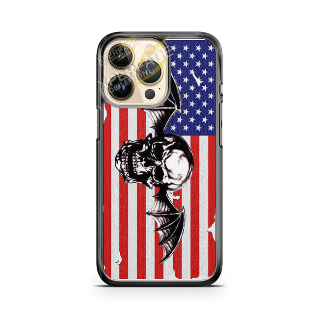 avenged sevenfold logo on flag iPhone 14 Pro Case Cover