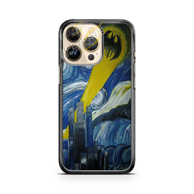 batman signal starry nite iPhone 14 Pro Case Cover