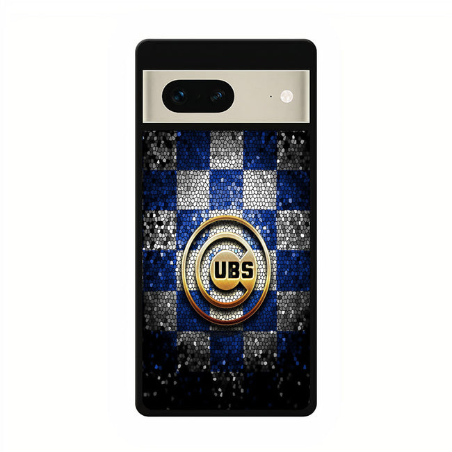 chicago cubs glitter logo google pixel 7 case cover