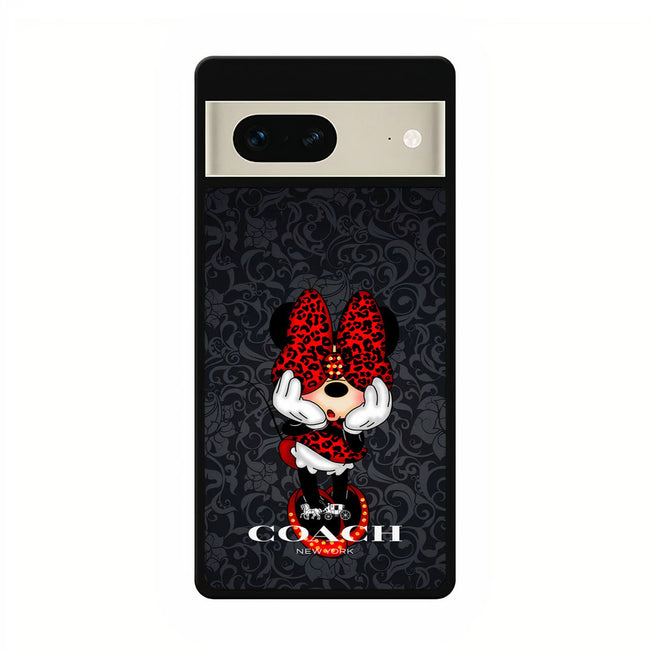 coach minnie mouse google pixel 7 case cover