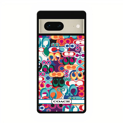 coach pattern google pixel 7 case cover