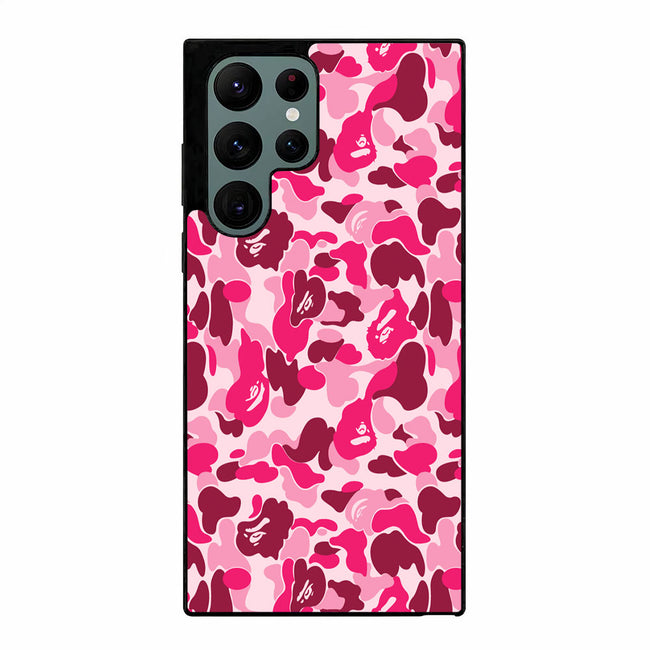 Bape Camo Pink Samsung Galaxy S22 Ultra case cover