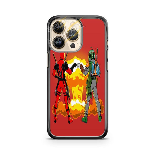 boba fett and deadpool toss iPhone 14 Pro Case Cover