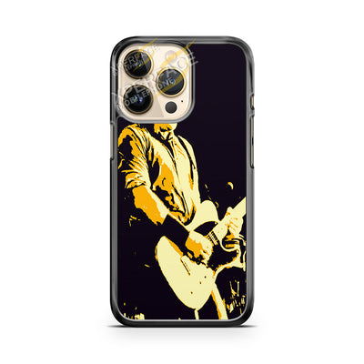 bruce springsteen yellow guitar iPhone 14 Pro Case Cover