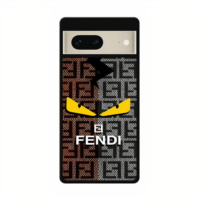 fendi roma brown grey pattern google pixel 7 case cover