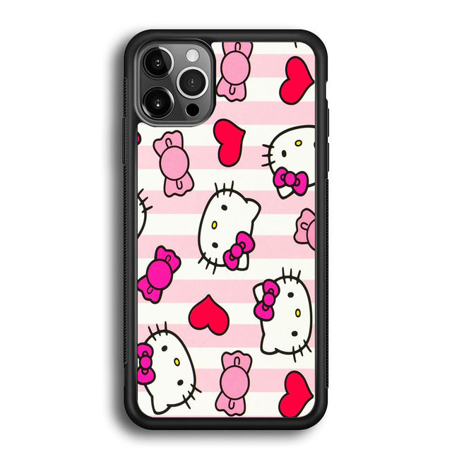 hello kitty stripe pink iPhone 11 pro case cover