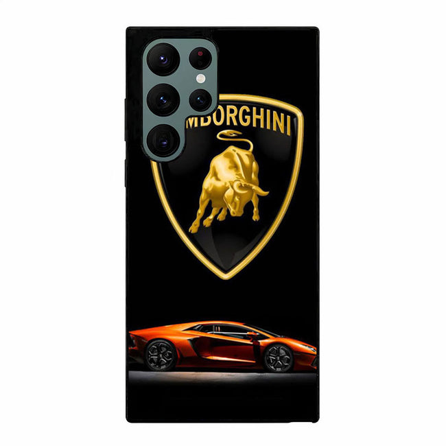 lamborghini car auto orange logo Samsung Galaxy S23 Ultra | Samsung Galaxy S24 Ultra case cover