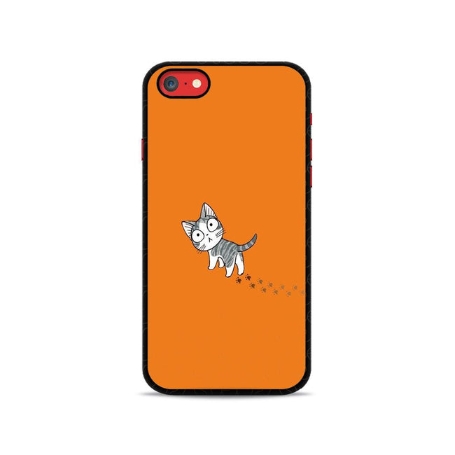 Cute Cat Orange iPhone SE 2020 2D Case - XPERFACE