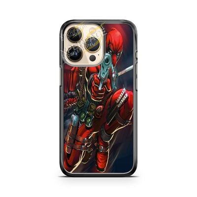 deadpool bw jump iPhone 14 Pro Case Cover