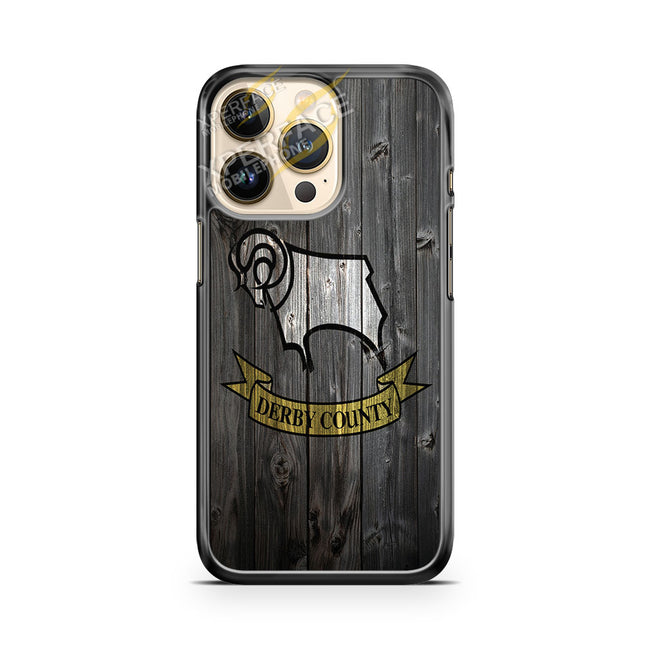 derby county wood logo iPhone 14 Pro Case Cover