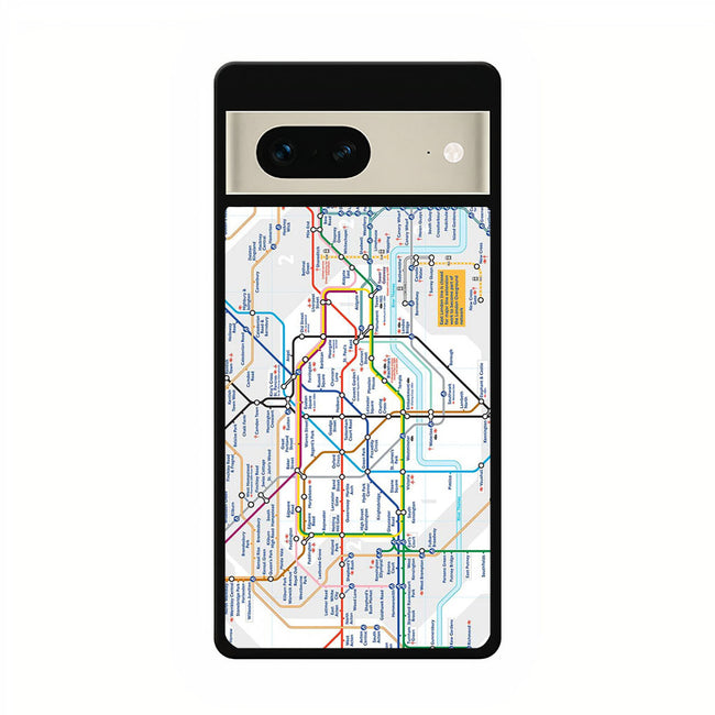 london tube map google pixel 7 case cover