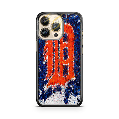 detroit tigers blue texture iPhone 14 Pro Case Cover