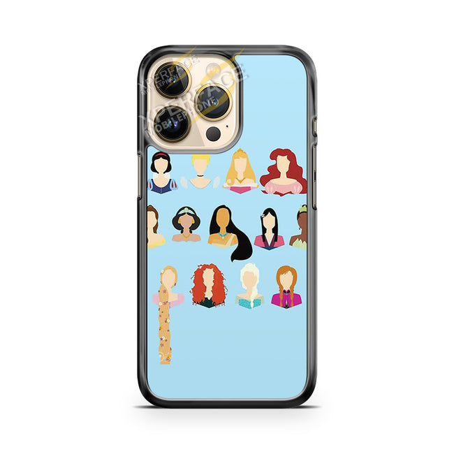 disney all princess no face iPhone 14 Pro Case Cover