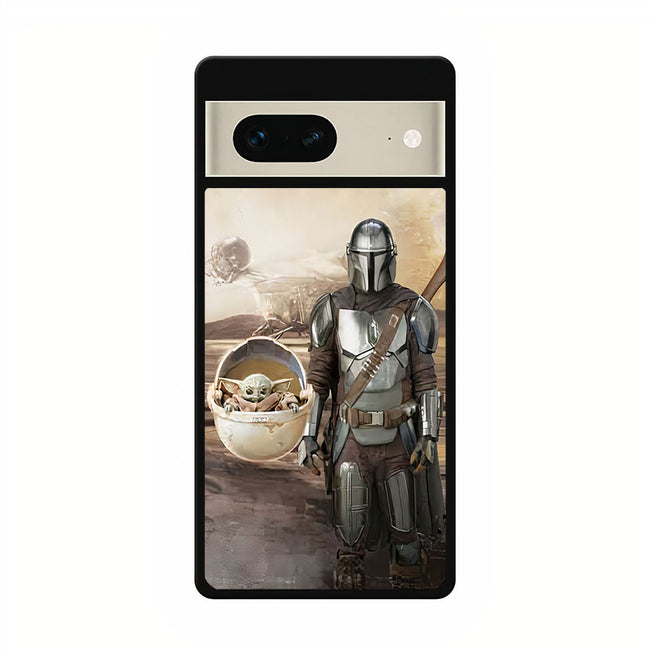 mandalorian baby yoda google pixel 7 case cover