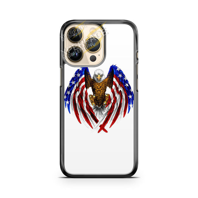 eagle with flag wings iPhone 14 Pro Case Cover