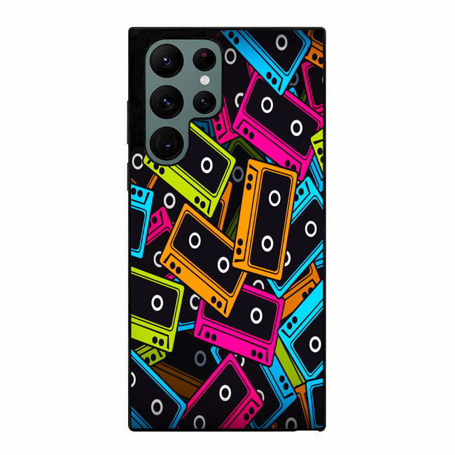 Cassette Tape Multicolor Samsung Galaxy S23 Ultra | Samsung Galaxy S24 Ultra case cover