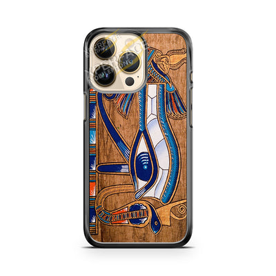 eye egyptian wood iPhone 14 Pro Case Cover