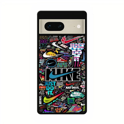 nike sticker collage google pixel 7 case cover