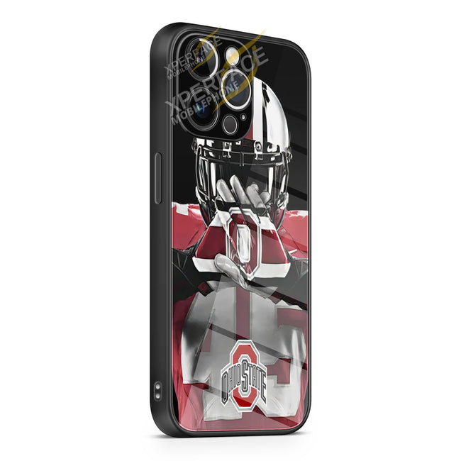 ohio state 3 iPhone 15 | iPhone 15 Plus | iPhone 15 Pro | iPhone 15 Pro Max Glass Case cover