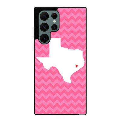 Chevron State Love pink Samsung Galaxy S23 Ultra | Samsung Galaxy S24 Ultra case cover