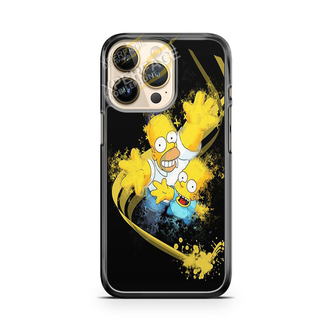 homer and bart iPhone 14 Pro Case Cover