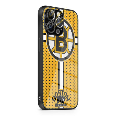 Custom Boston Bruins Hockey iPhone 15 | iPhone 15 Plus | iPhone 15 Pro | iPhone 15 Pro Max Glass Case cover