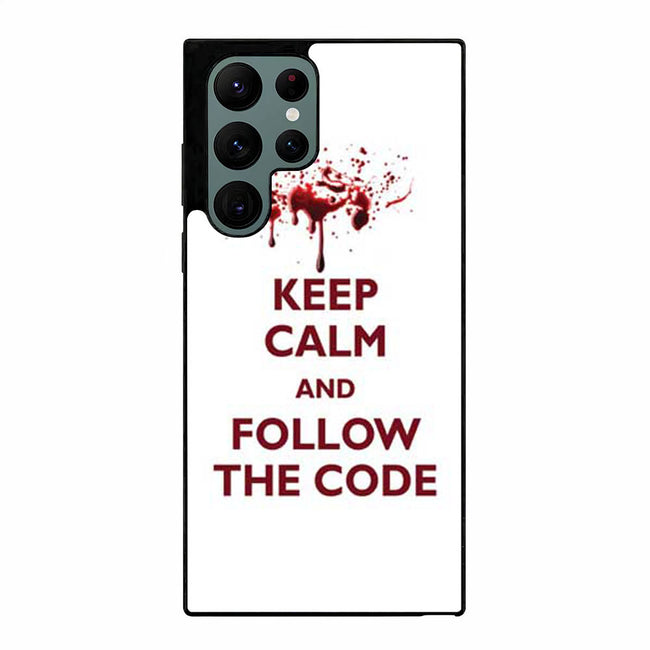 Dexter keep calm code quote Samsung Galaxy S23 Ultra case cover