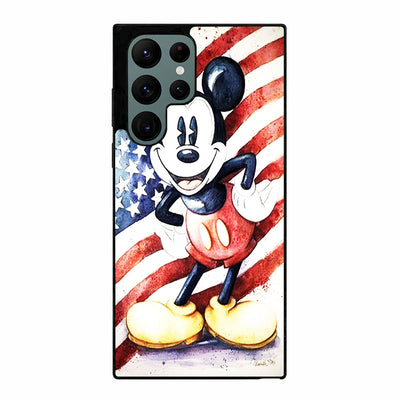 Disney Mickey Mouse Retro USA Flag 1 Samsung Galaxy S23 Ultra case cover