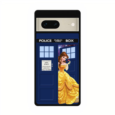 Disney Princess Belle Tardis Police Box 2 google pixel 7 pro case cover