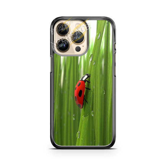 ladybug on grass iPhone 14 Pro Case Cover