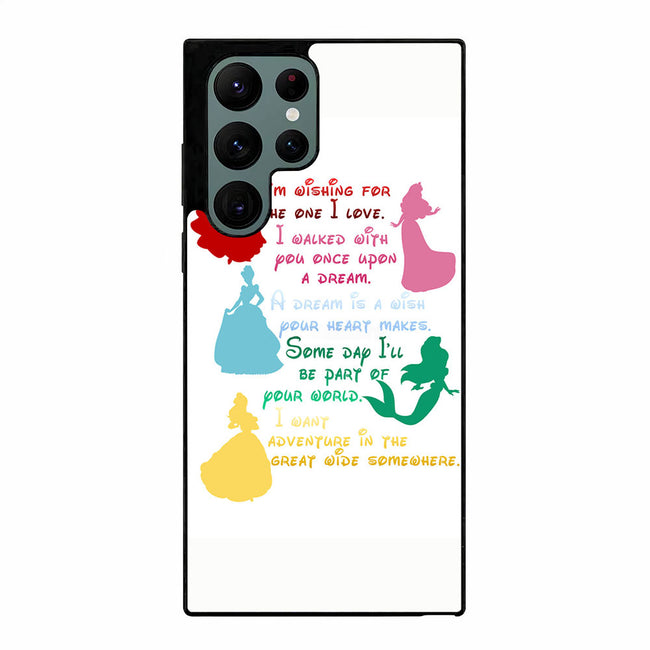 Disney Princesses Quotes Cover Samsung Galaxy S23 Ultra case cover