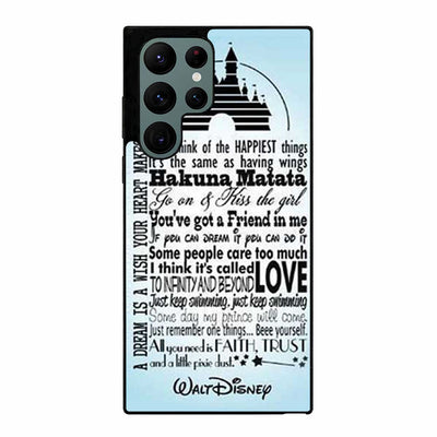 Disney Quotes Blue Fade New Samsung Galaxy S23 Ultra case cover