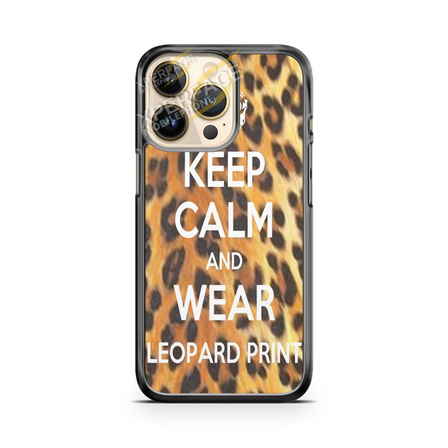 leopard print quote iPhone 14 Pro Case Cover