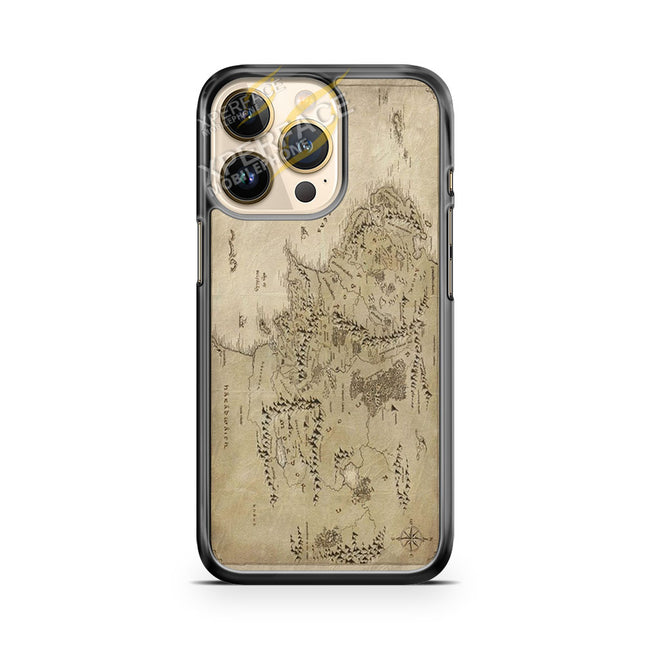 lord of the rings map of middle earth iPhone 14 Pro Case Cover