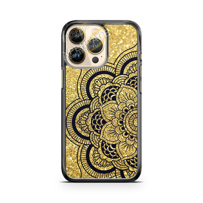 mandala gold pattern iPhone 14 Pro Case Cover