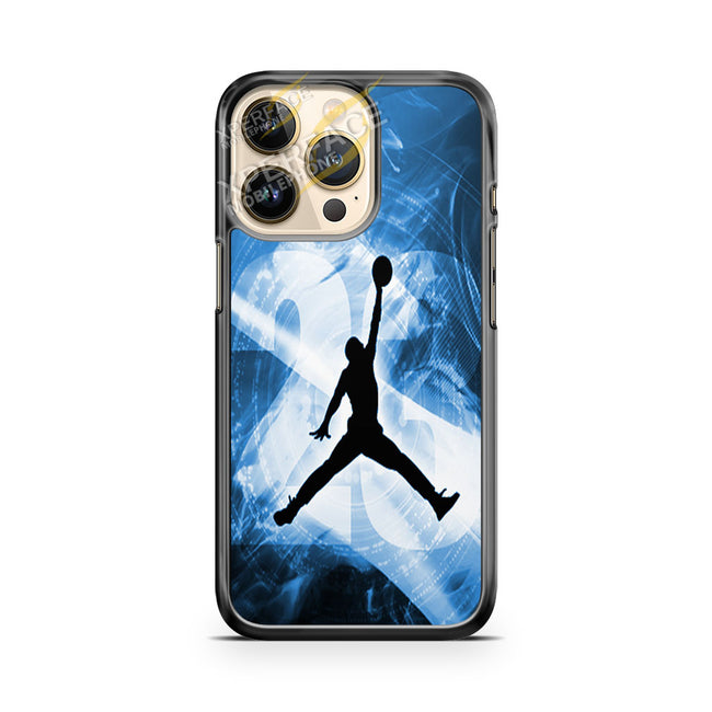 michael jordan blue 23 jump iPhone 14 Pro Case Cover