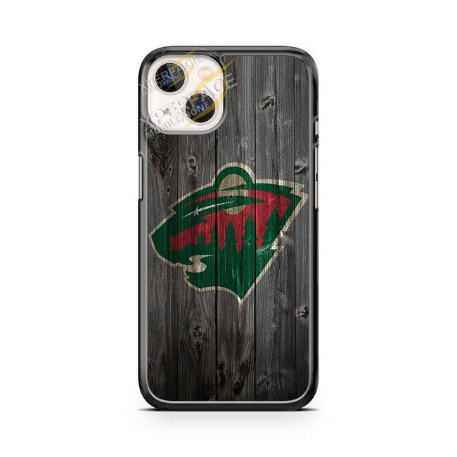 minnesota wild alternate logo wood iPhone 14 Case Cover