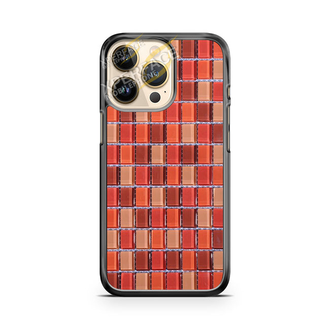 mosaic tile reds iPhone 14 Pro Case Cover