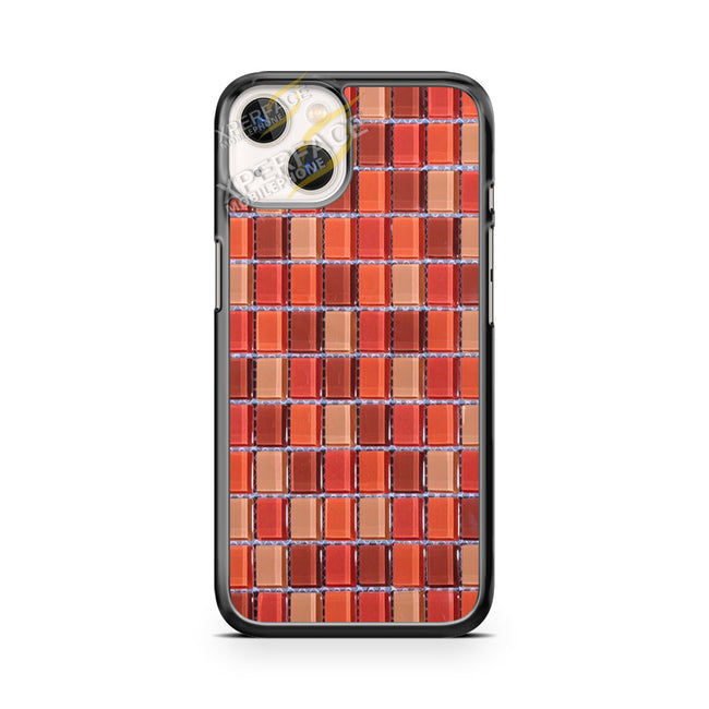 mosaic tile reds iPhone 14 Case Cover