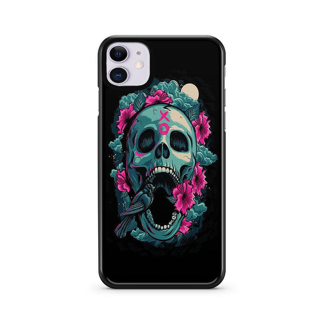 Skull And Rose iPhone 11 2D Case - XPERFACE
