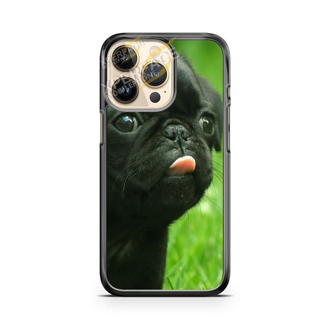 pug black iPhone 14 Pro Case Cover